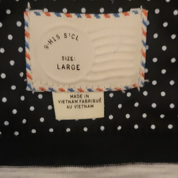 Anthropologie Black and White Striped Buttoned Blouse - Picture 4 of 7